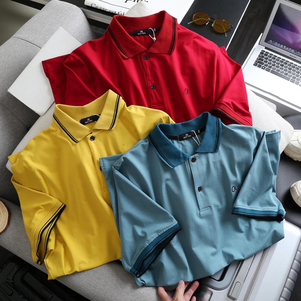 Áo thun polo nam big size tay ngắn có cổ bigsize < 130kg - thái đủ màu