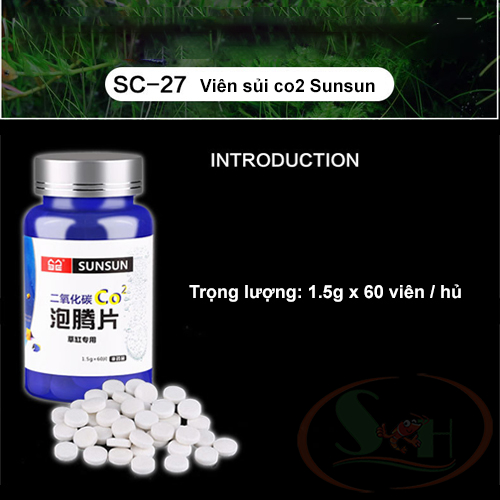 Viên nén sủi co2 Sunsun bổ sung khí co2 bể cây thủy sinh