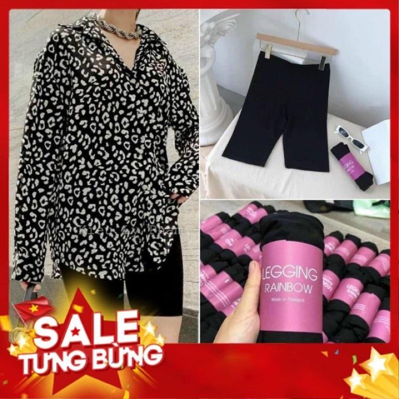 Quần legging lửng thái nâng mông đùi nữ ngố cạp cao lưng thun siêu co giãn,Siêu mát