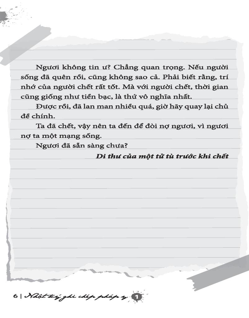 Nhật Ký Ghi Chép Pháp Y - Tập 1 - Khúc Dạo Đầu Của Đêm