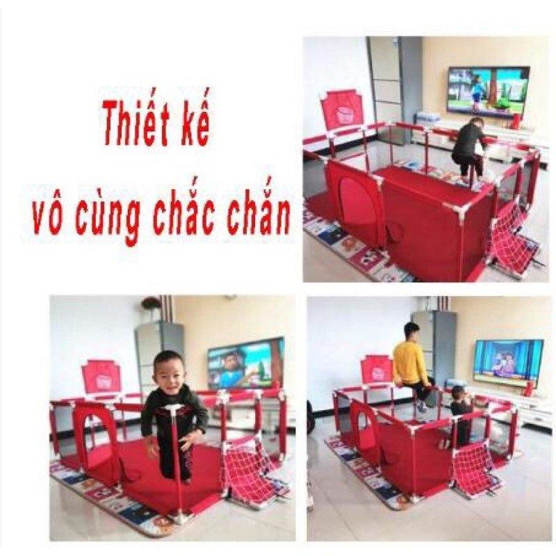 Quây bóng nhà bóng cho bé có ném bóng rổ - Kích thước 1m2x2m3