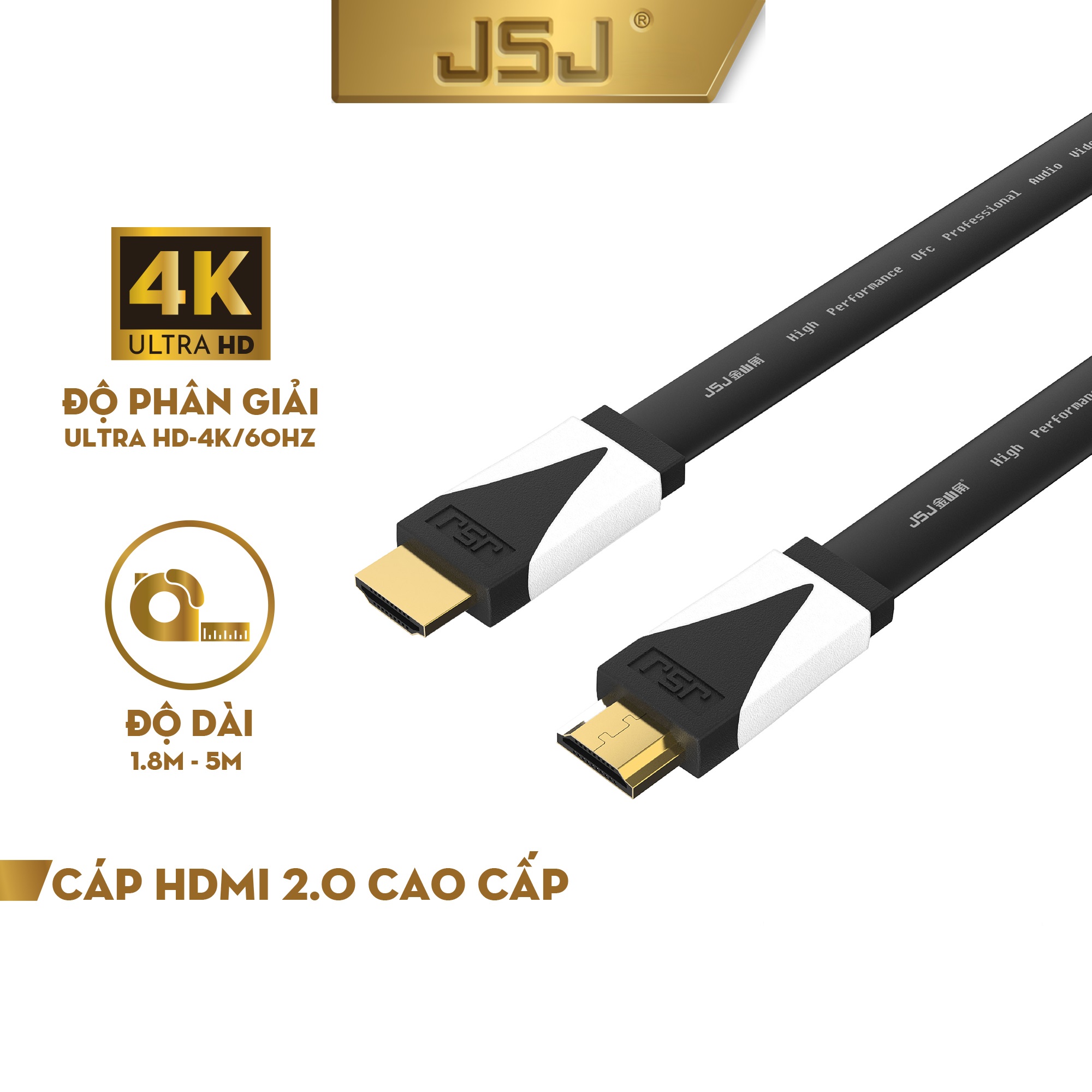 Dây Cáp HDMI Loại Dẹp JSJ-H600