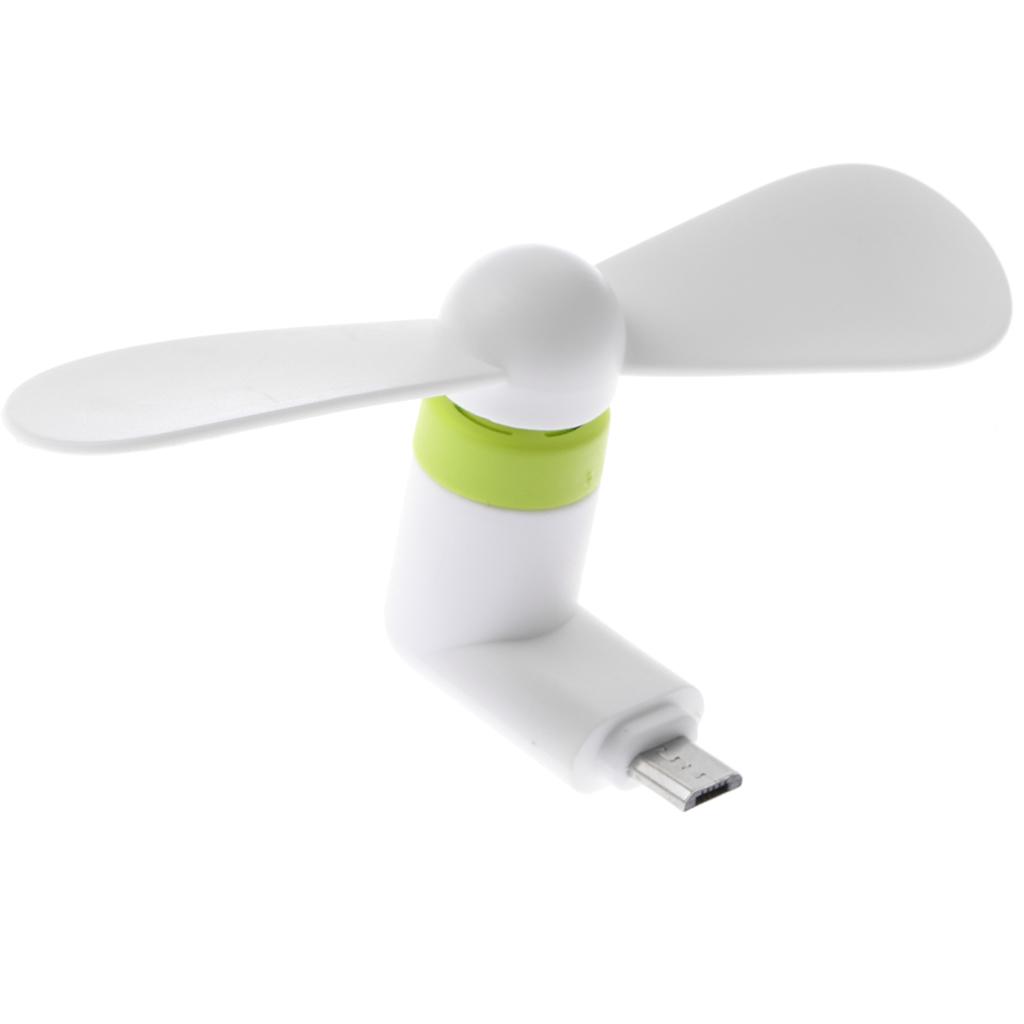 Mini Portable Power Small Micro USB Cooling Fan For Android Cell Phone White