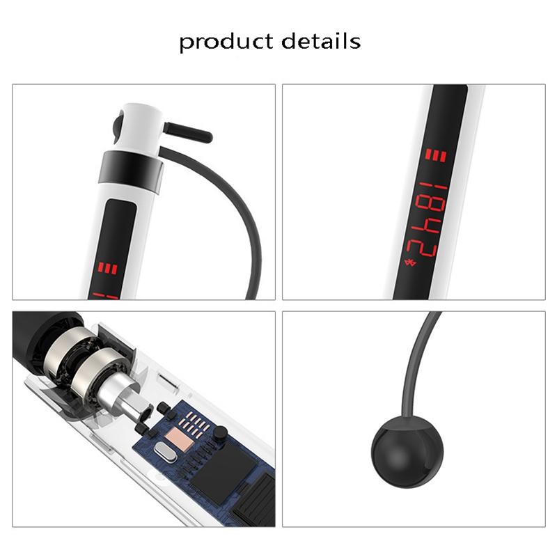 Bluetooth Thông Minh Dây Nhảy Tốc Độ Dây Nhảy Có Thể Điều Chỉnh Kỹ Thuật Số Đếm Dây Kèm Bóng Cho Thể Dục Tập Thể Dục Tập Luyện