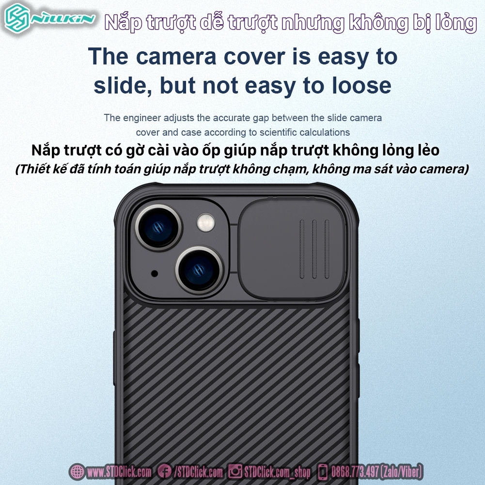 ỐP LƯNG DÀNH CHO ĐIỆN THOẠI IPHONE 14 - 14 PLUS NILLKIN CAMSHIELD PRO NILLKIN