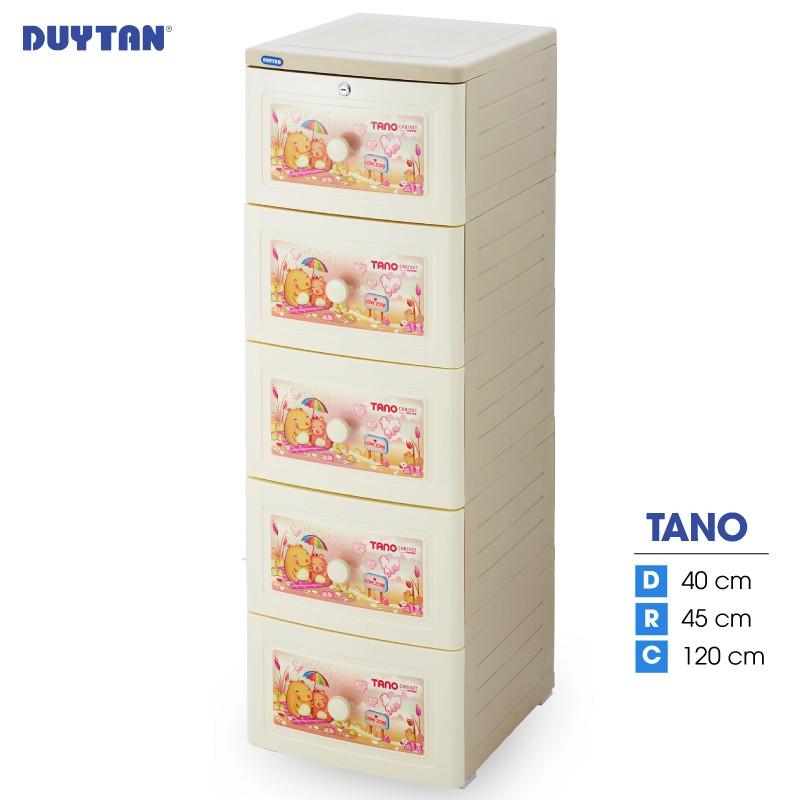 Tủ nhựa DUY TÂN Tano 5 ngăn bánh xe tiện lợi di chuyển