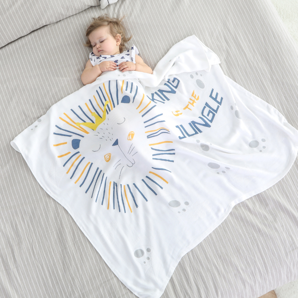 Chăn đũi cho bé từ sơ sinh đến tiểu học chất liệu sợi tre thiên nhiên và sợi Cotton, loại siêu mềm mịn, KT: 110x110cm, Bamboo Home - hàng chính hãng BBH05