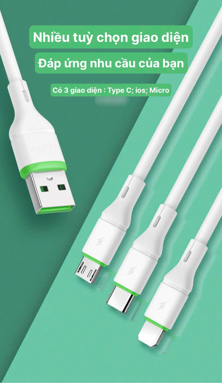 Dây sạc LI-TOP LX11 chân Micro (hộp giấy) công suất 66W, Kim Ánh cho dùng thử 30 ngày, bảo Hàng chính hãng 12 tháng