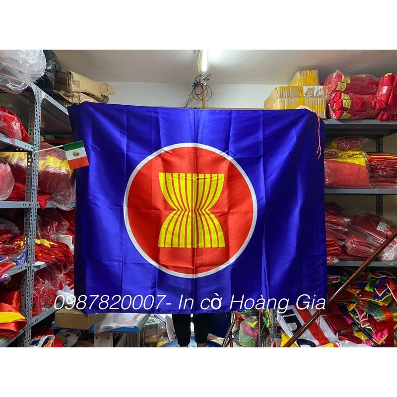 Cờ asean 1,2x1,8m 2 lớp vải in cờ hoàng gia