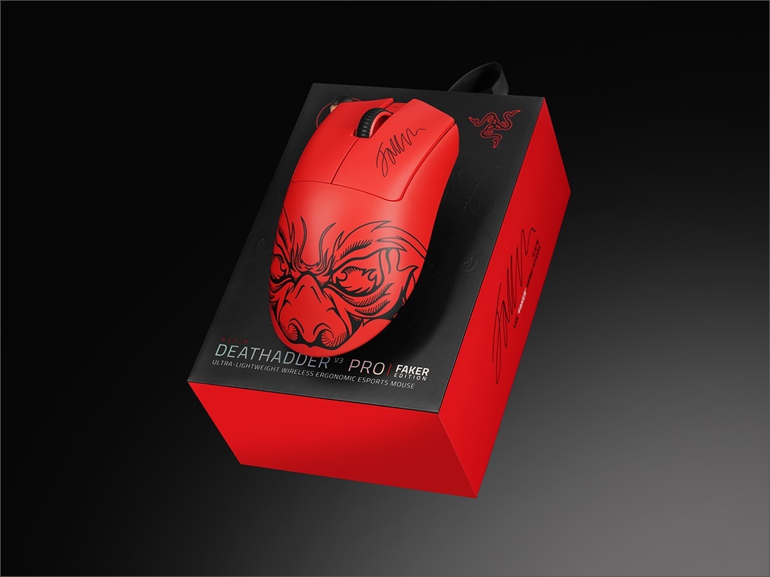 Chuột không dây Razer DeathAdder V3 Pro-Faker Edition_Bảo hành 24 tháng