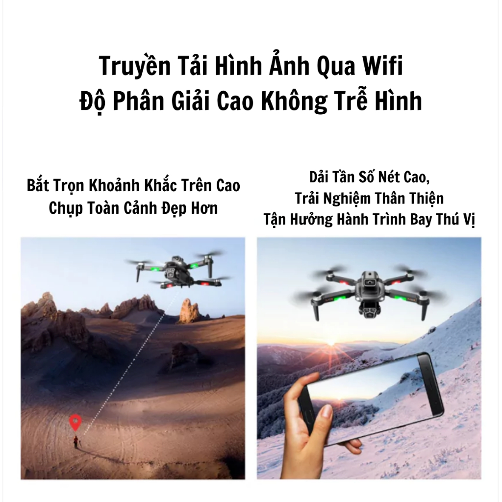 Hình ảnh Flycam Mini Giá Rẻ Drone Camera 4K M1S có cảm biến tránh va chạm, truyền hình ảnh trực tiếp về điện thoại - Hàng Chính hãng Asport