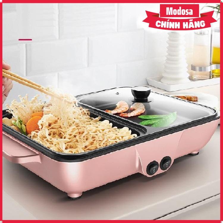 Nồi Lẩu Nướng Modosa Đa Năng 2 Trong 1 - Hàng Chính Hãng