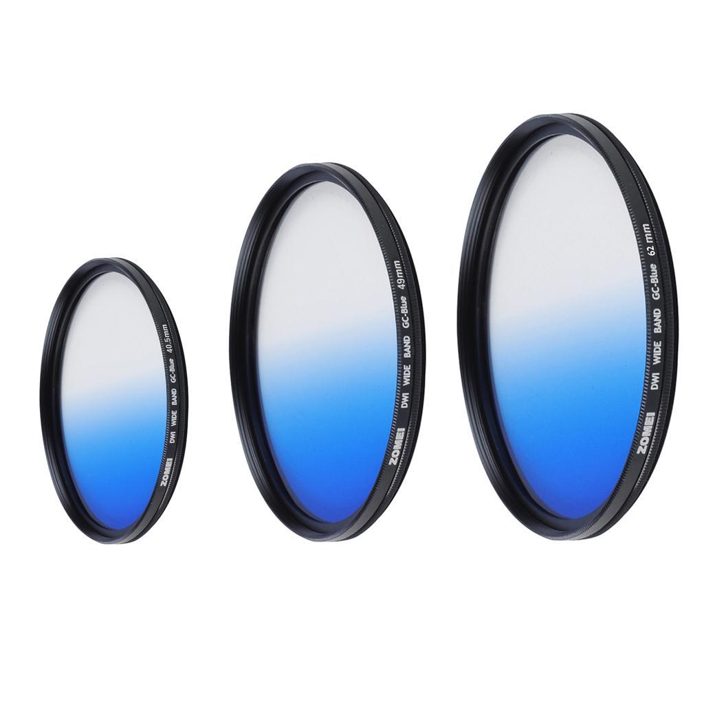Slim Optical Graduated Color Camera Lens Filter For  Blue