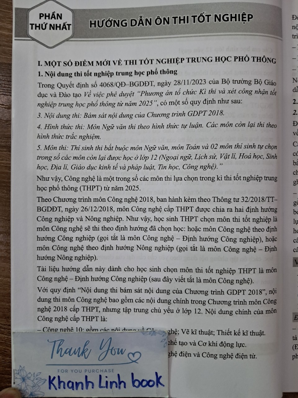 Sách Hướng dẫn ôn thi tốt nghiệp trung học phổ thông môn Công nghệ định hướng công nghiệp (theo chương trình GDPT 2018)