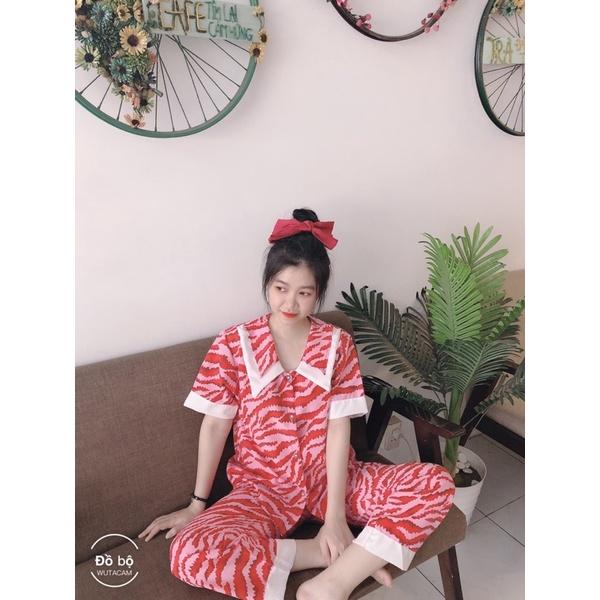 FREE SHIP Đồ bộ tiểu thư tay ngắn mặc nhà, đồ bộ dài có túi áo mặc nhà ảnh thật