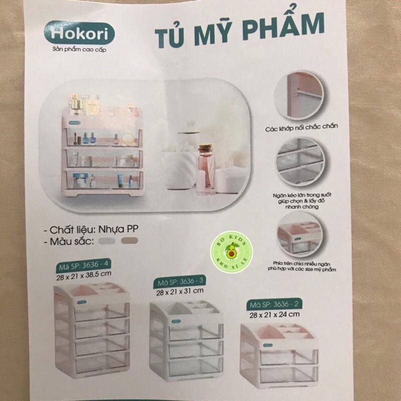 Tủ đựng mỹ phẩm cao cấp Việt Nhật (3636), Kệ đựng mĩ phẩm HOKORI , đồ trang điểm nhiều tầng tiện lợi