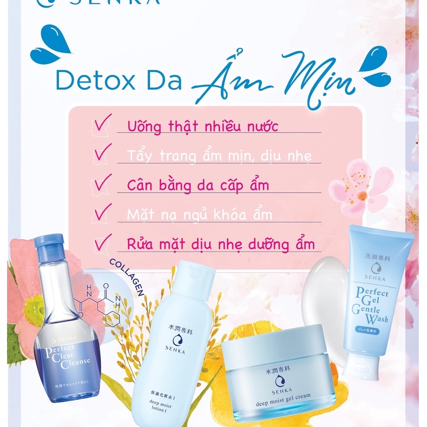 [SENKA] Gel Rửa Mặt Tẩy Trang 2 Trong 1 Làm Sạch Sâu Dịu Nhẹ Perfect Clear Cleanser 170ml (Mã 70194)