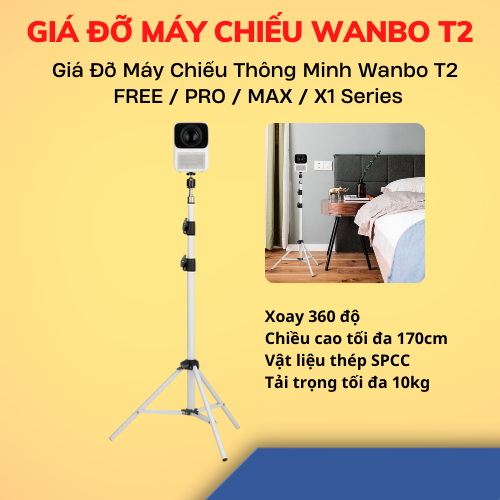 Giá Đỡ Máy Chiếu Thông Minh Wanbo T2 FREE / PRO / MAX / X1 Series - Hàng Chính Hãng - Màu Trắng