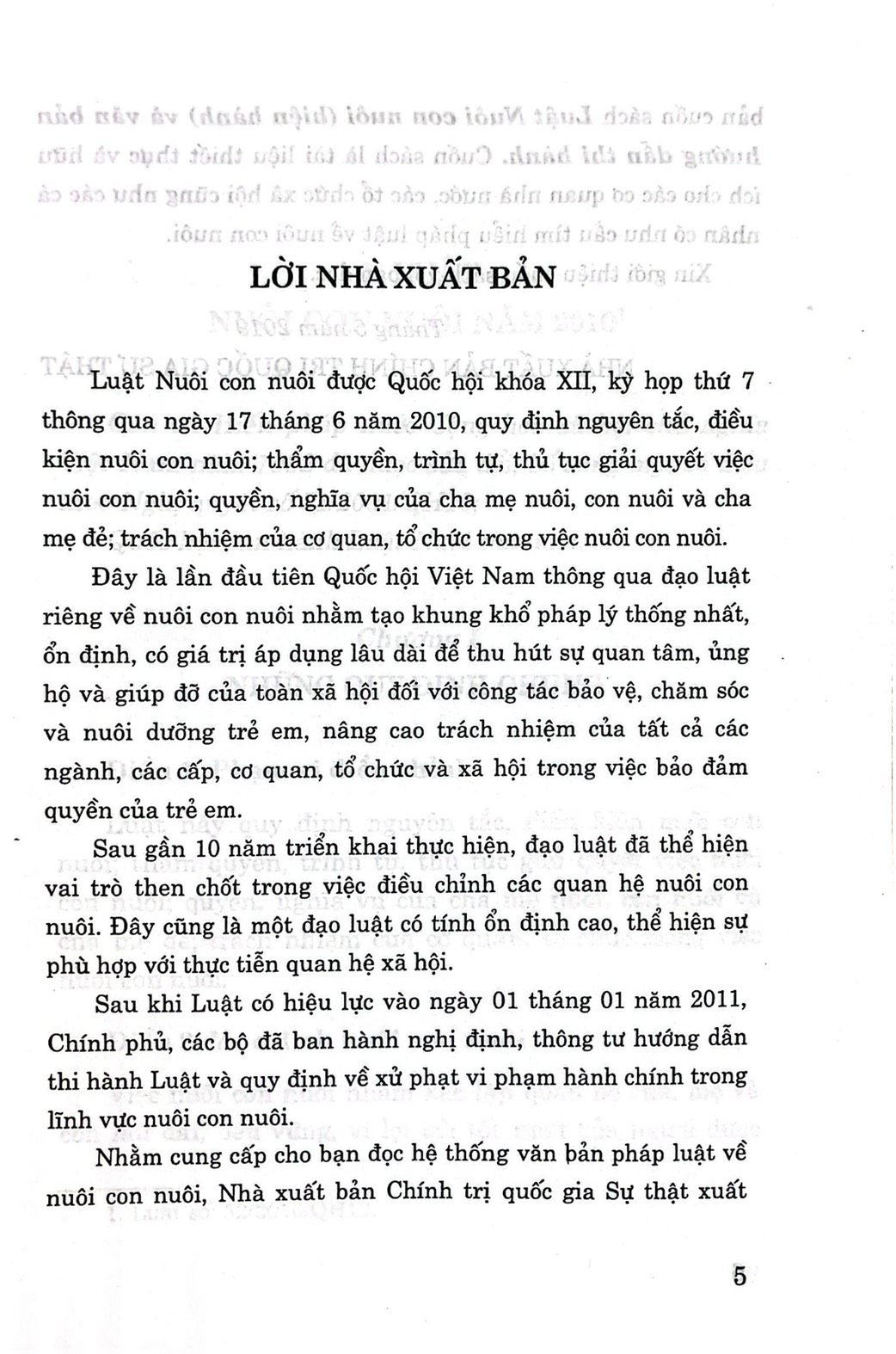 Luật nuôi con nuôi và văn bản hướng dẫn thi hành