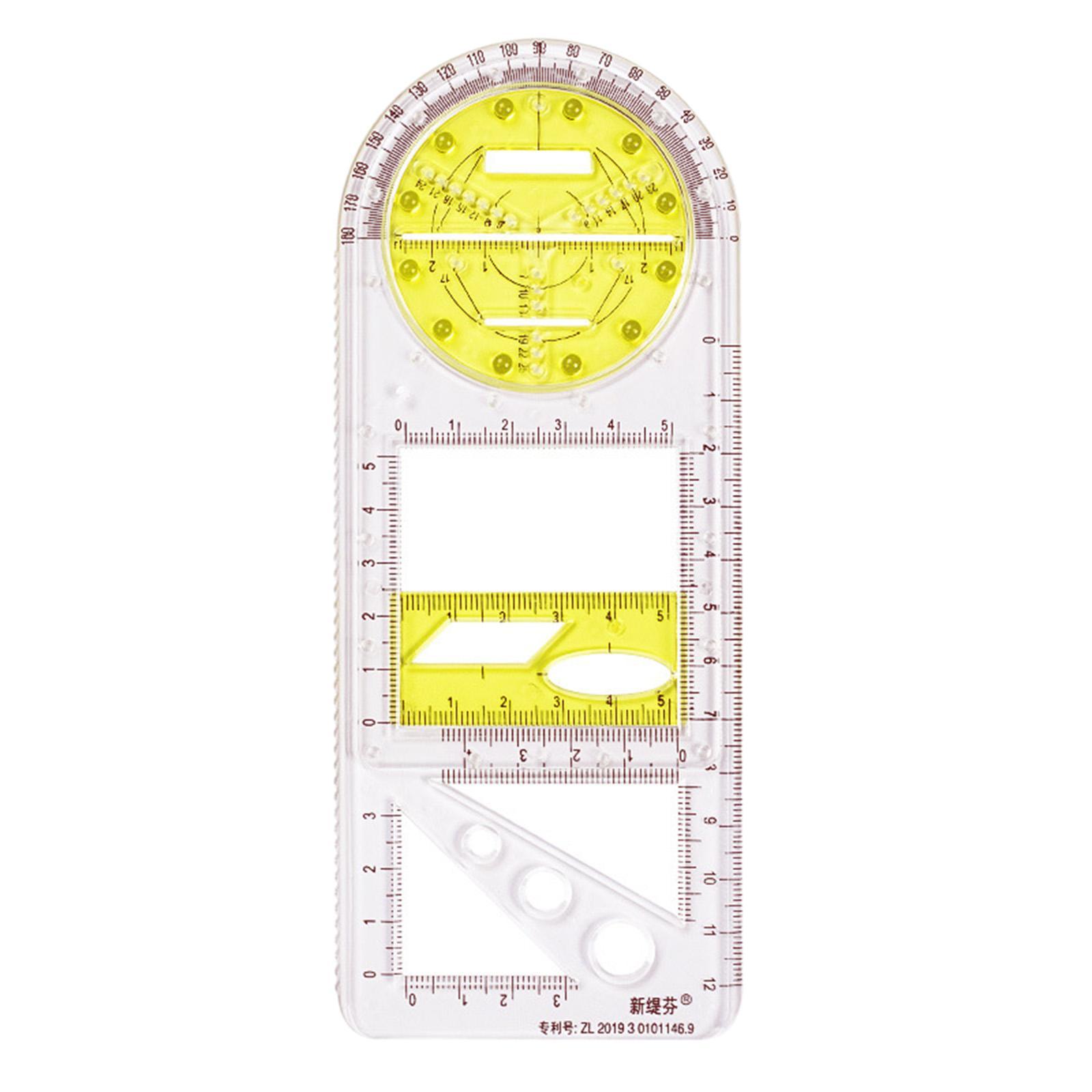 2Pcs Drawing Ruler Learning Stationery Math Ruler Office