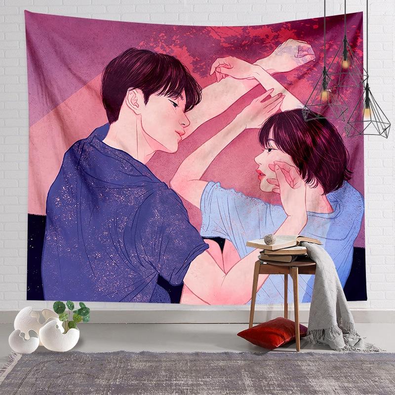 COMBO 5 Thảm treo tường Decor phòng ngủ vintage, vải treo tường sexy