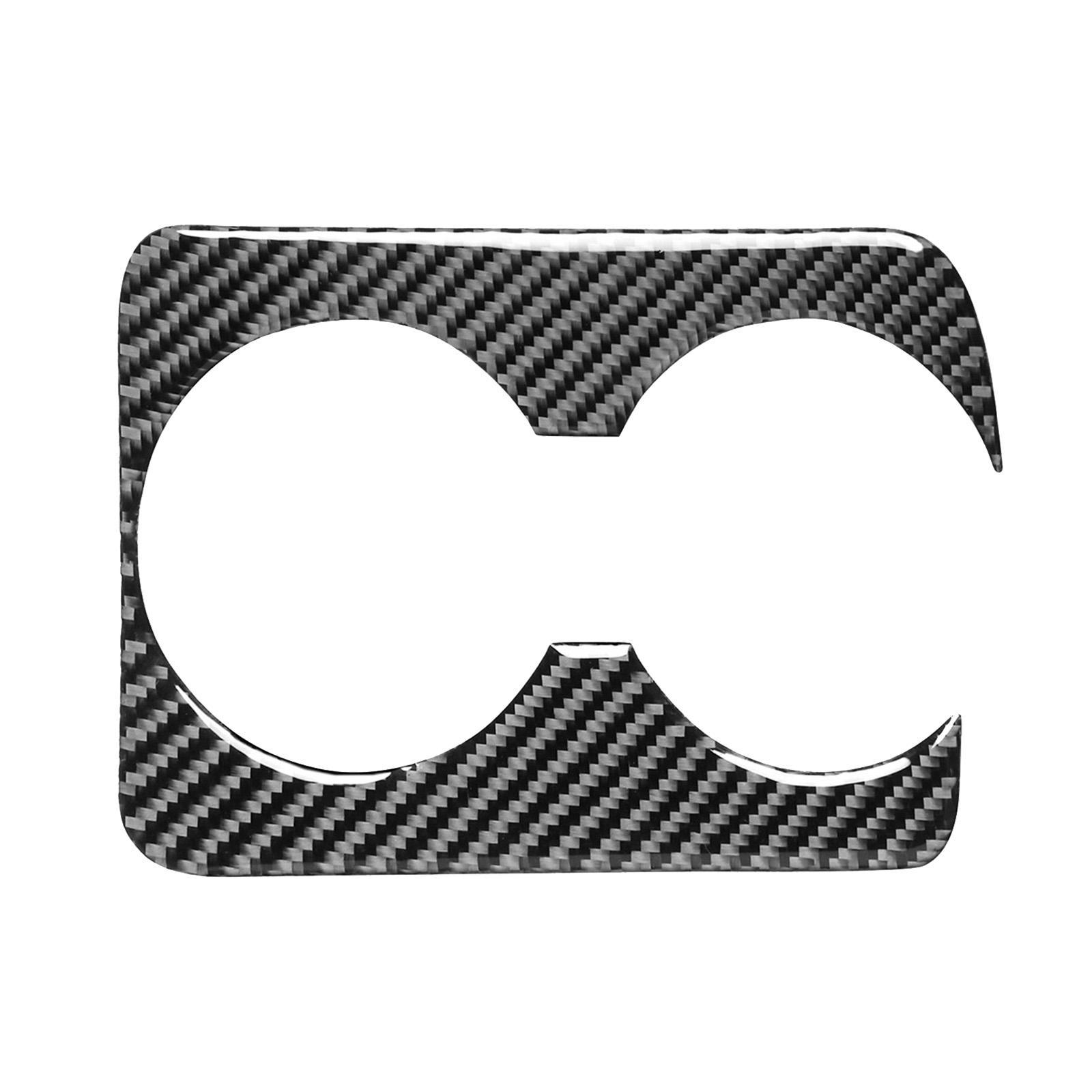 Carbon Fiber Center Armrest Cup Holder Cover for   Easy Installation
