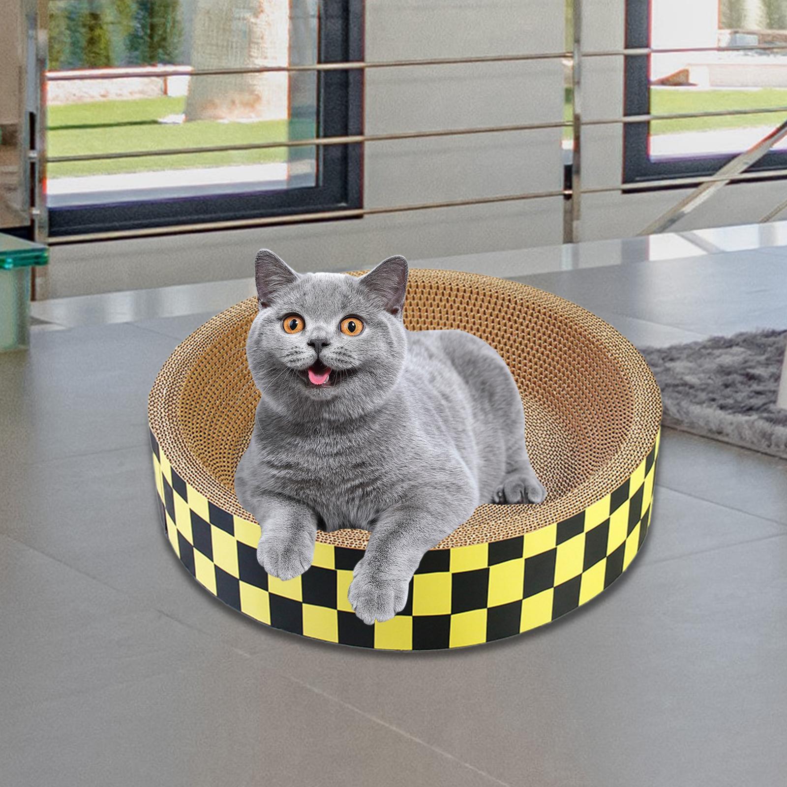 Cat Scratcher Kitty Training Toy Cat Scratch Pad Grind Claws Lounge Cat Beds