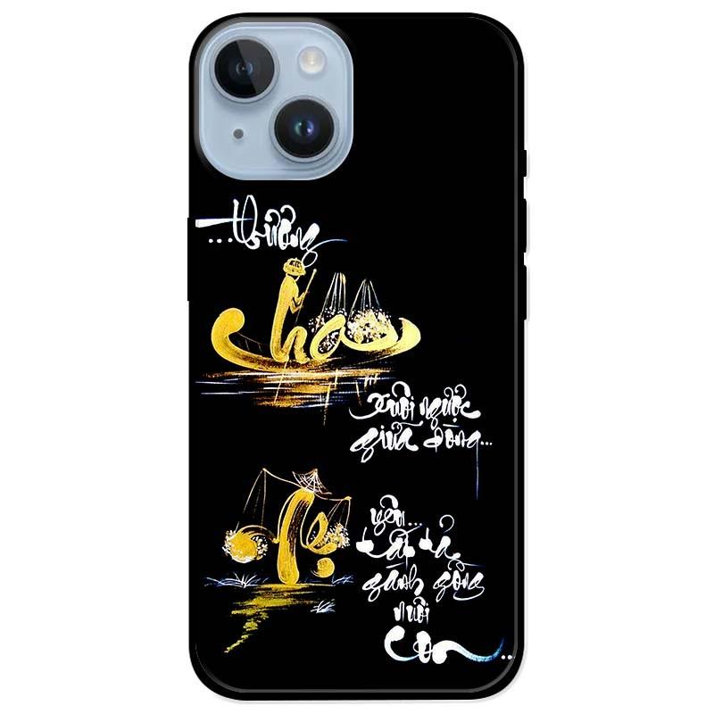 Ốp lưng dành cho Iphone 14 - Iphone 14 Plus - Iphone 14 Pro - Iphone 14 Pro Max - Cha Mẹ Nền Đen