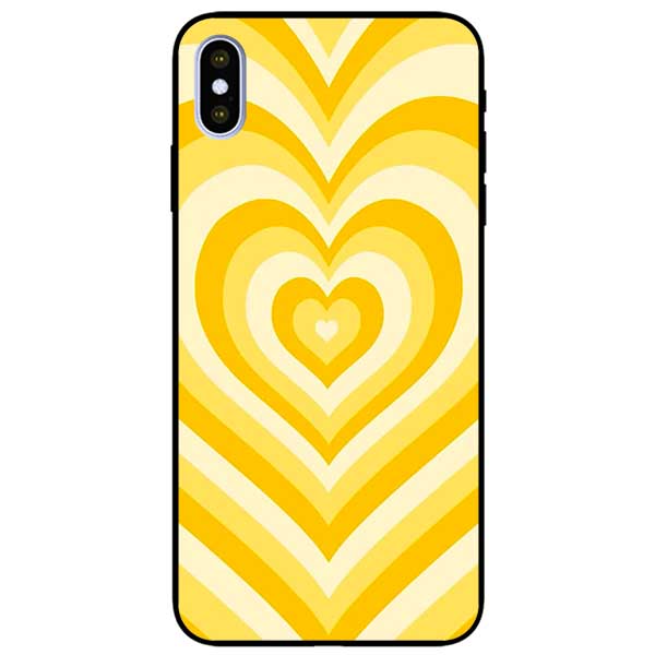 Ốp lưng dành cho iPhone X / Xs / Xs Max / Xr - Tim Cầu Vồng Vàng