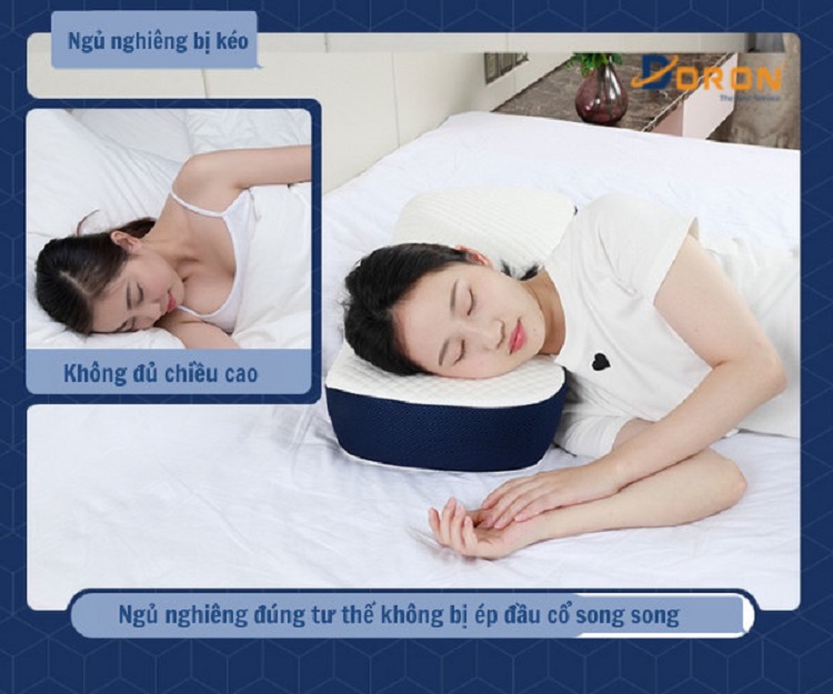 Gối Công Thái Học, Chất Liệu Cao Su Non, Hỗ Trợ Giảm Đau Mỏi Gáy, Hỗ Trợ Chống Thoái Hóa Đốt Sống, Giúp Ngủ Ngon Hơn - Hàng Nhập Khẩu