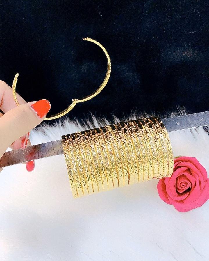 Bộ Vòng Xi Men Mạ vàng 24K  Khóa Bấm Mẫu 130.06.03 - Khóa Bấm Dễ Sử Dụng