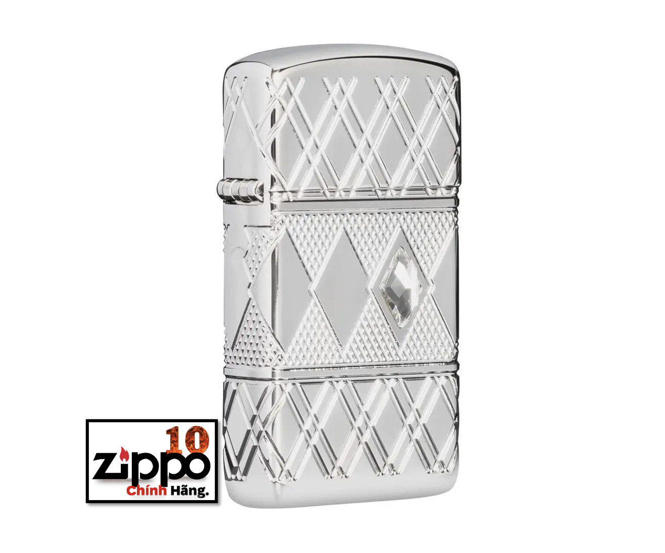 Bật lửa Zippo Slim 49052 Diamond Pattern Design - Chính hãng 100%