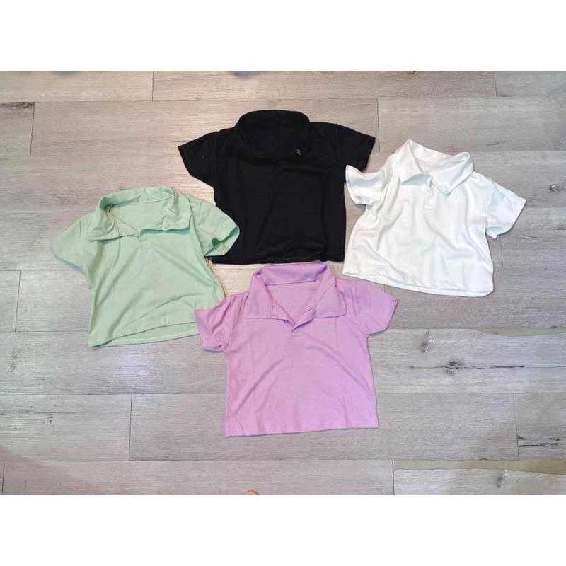 Áo Croptop Nữ PoLo Tay Ngắn Dáng Ôm Ulzzang 