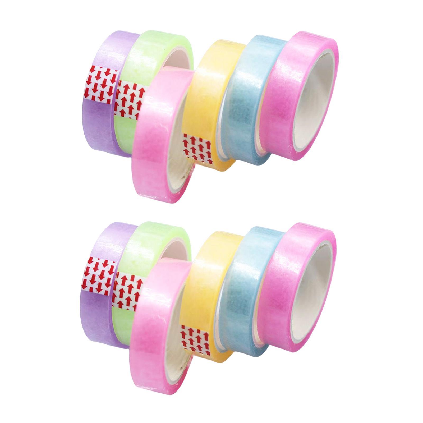 12Pcs Funny Sticky Ball Tapes Colorful for Relaxing Game Accessories Sticky Tape for Adult Kids Craft Supplies Party Home School