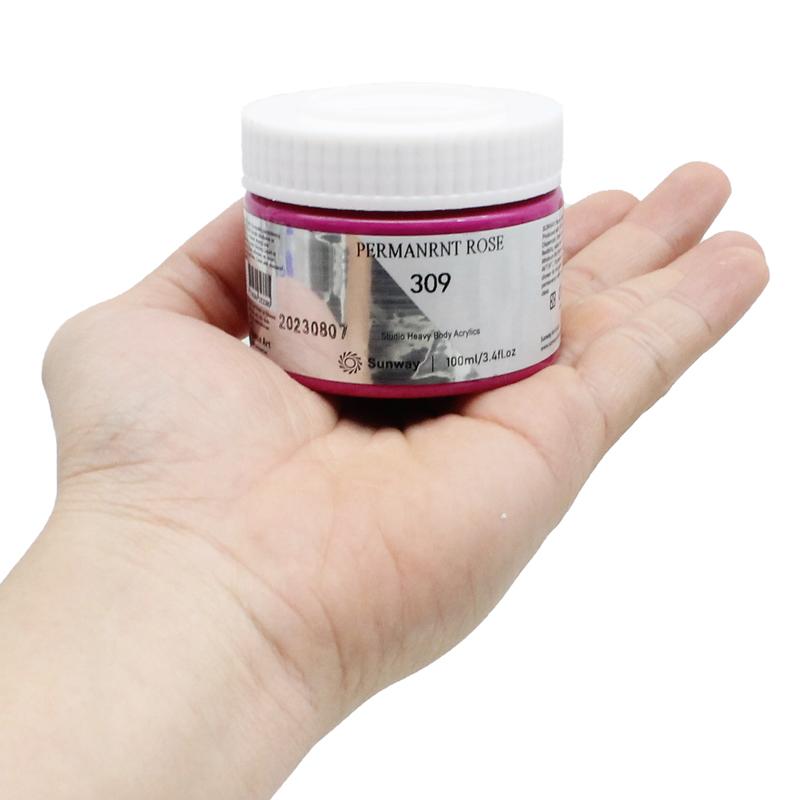 Tuýp Màu Vẽ Acrylic 100 ml - Sunway No.309 - Permanent Rose