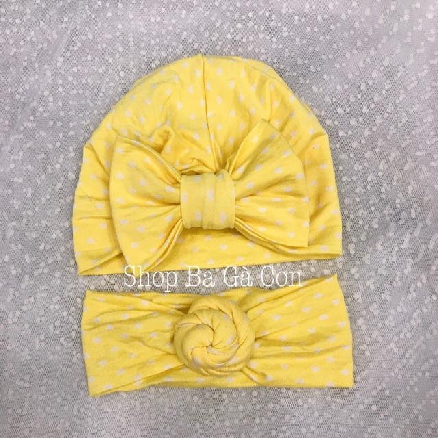 Set mũ turban cho bé