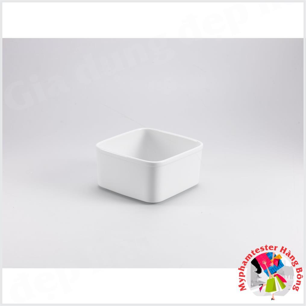 Quà tặng không bán - Hộp dưỡng sinh Minh Long vuông đựng thực phẩm 15 cm + nắp