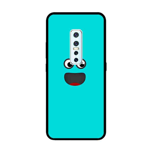 Ốp Lưng in cho Vivo V17 Pro Mẫu Mặt Cười Nền Xanh - Hàng Chính Hãng