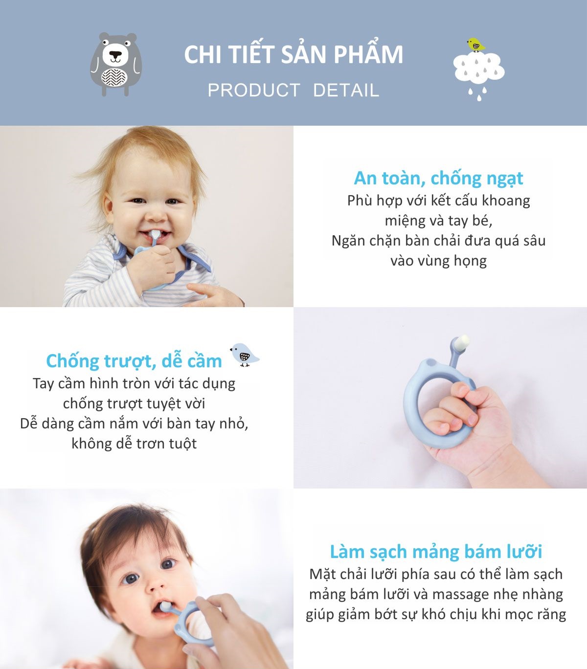 Bàn Chải Đánh Răng Tạo Hình Lông Mềm Cho Bé Ku.Ku Duckbill - Từ 0 - 3 Tuổi