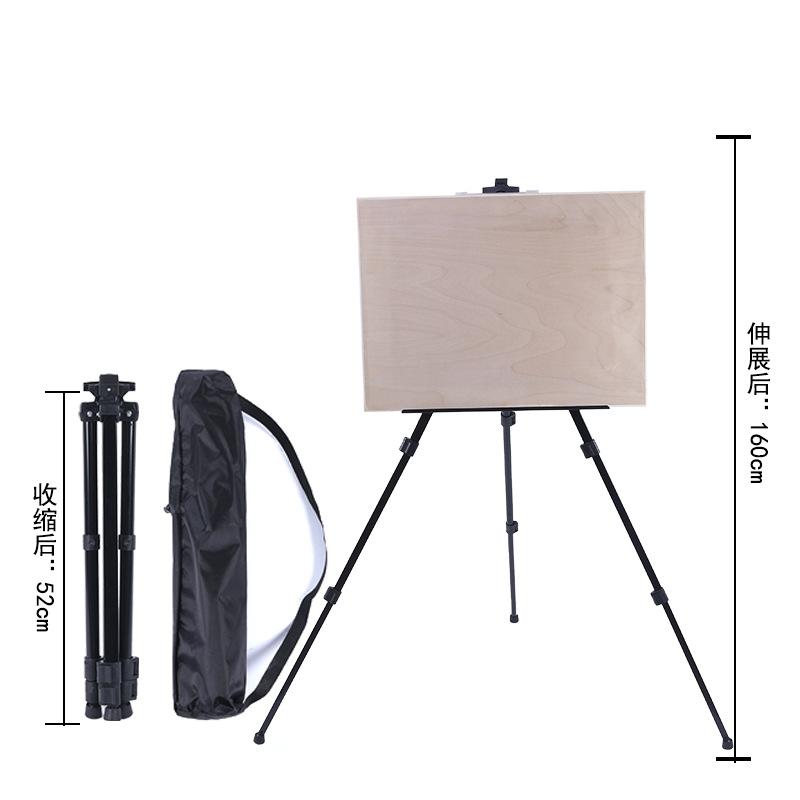 Giá vẽ hình tam giác bằng kim loại có thể thu vào không cần cài đặt, gói sơn bằng hợp kim nhôm, khung phác thảo nghệ thuật giá vẽ bằng sắt quay tay nhỏ