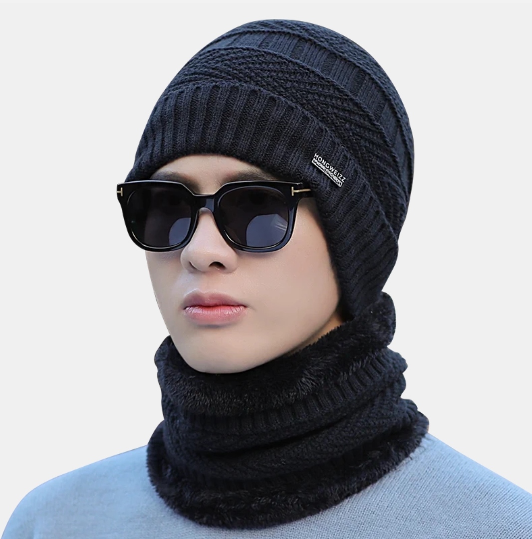 Nón mũ len khăn choàng nam thời trang Hàn Quốc don22010402