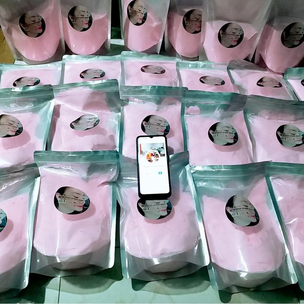 Bột Đắp Mặt Nạ Collagen Tươi Hoa Hồng - Bột Đắp Mặt Nạ Collagen Cánh Hoa Hồng / gói 100g