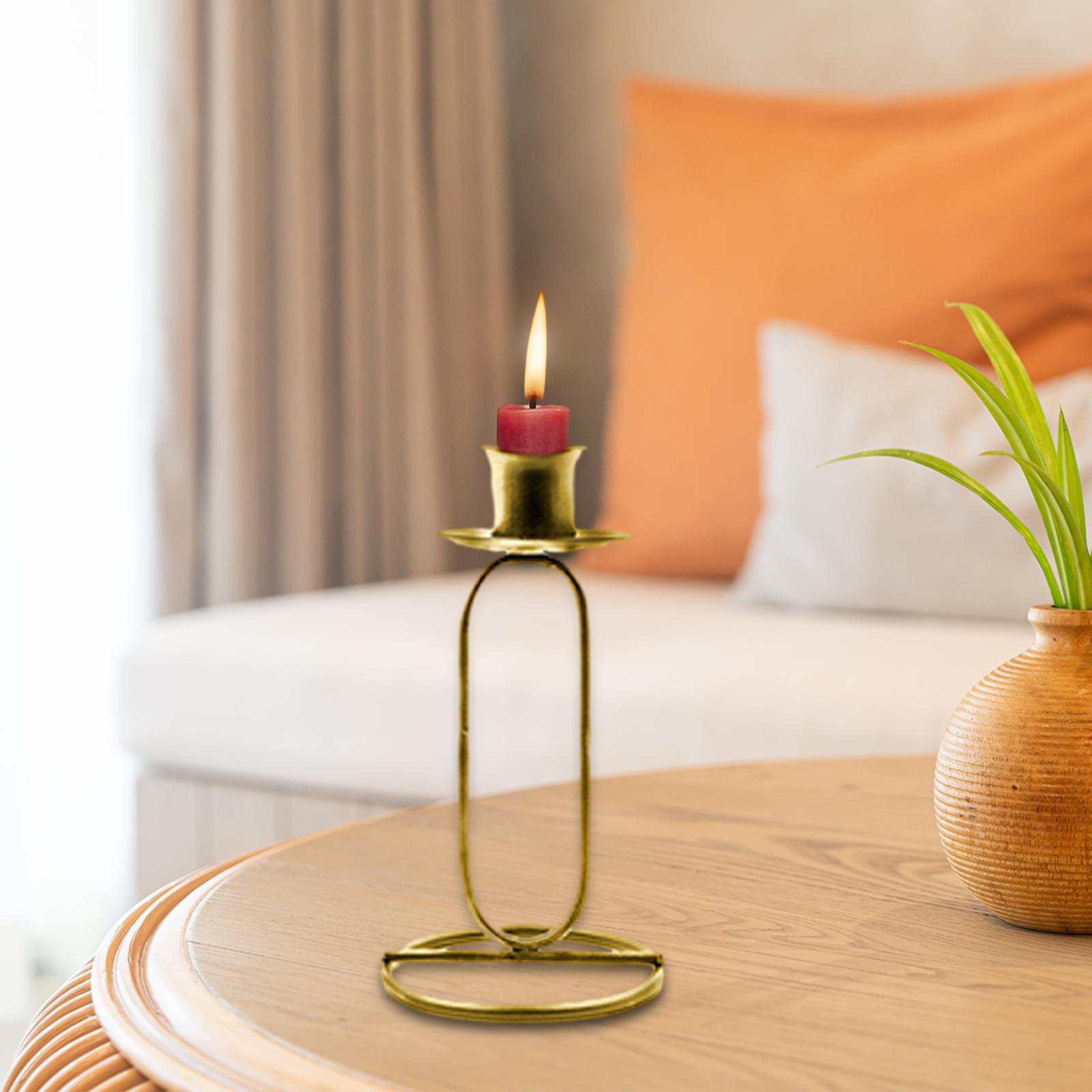 Metal Candlestick Tealight Candle Holder Candelabra Votive Candles Stand Iron Candleholder for Housewarming Farmhouse Home Fireplace