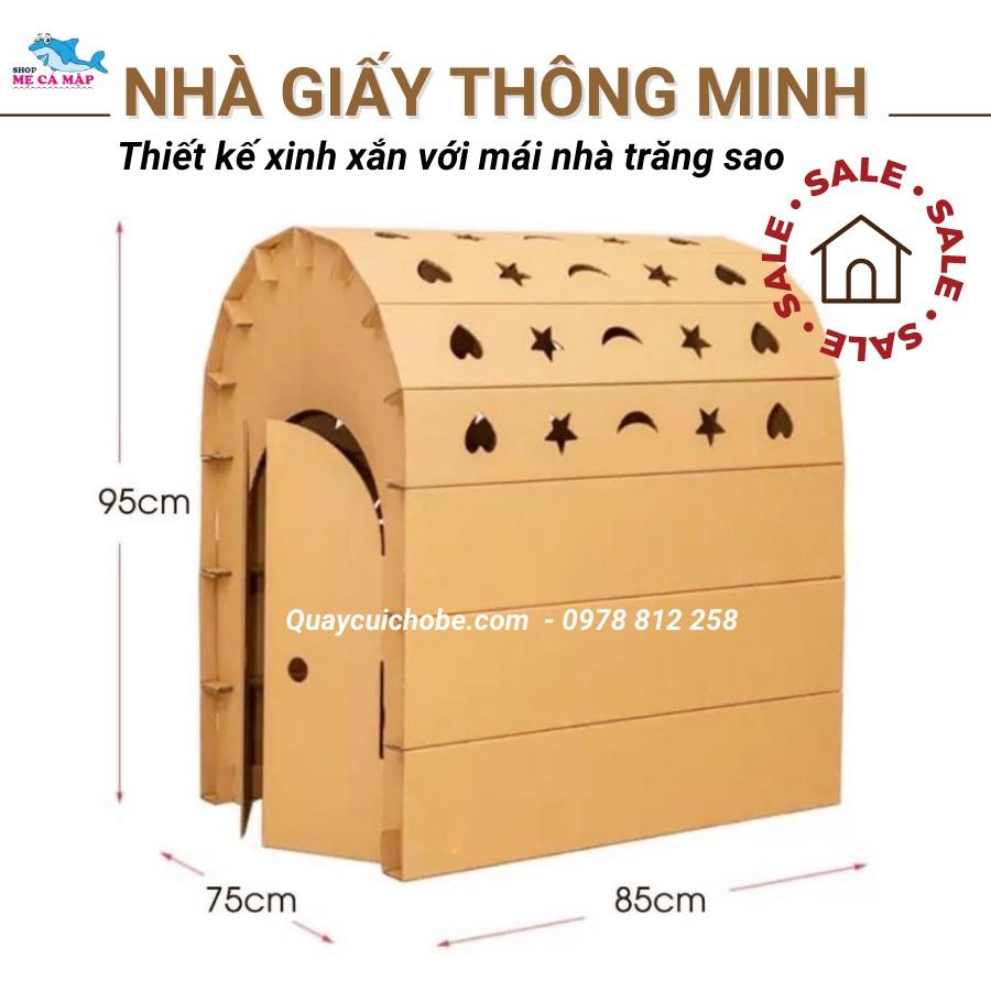 Nhà giấy bìa carton 5 lớp LOẠI I, nhà carton lắp ghép thông minh GIÁ XƯỞNG cho bé từ 1 tuổi