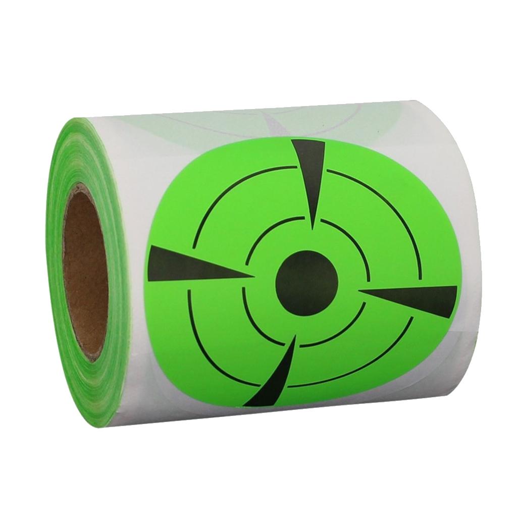 125 Pieces 3inch Diameter Adhesive Shooting Target Round Splatter Sticker Targets Shooting Portable Field Target Roll Shoot Accessories