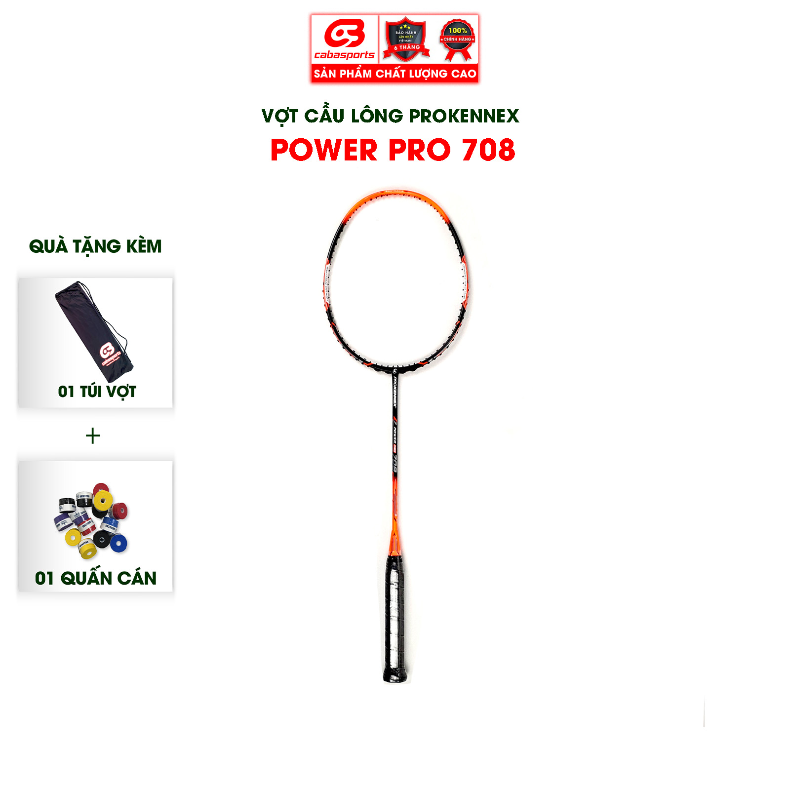 Vợt cầu lông ProKennex POWER PRO 708 chính hãng công thủ toàn diện (1 CÂY)