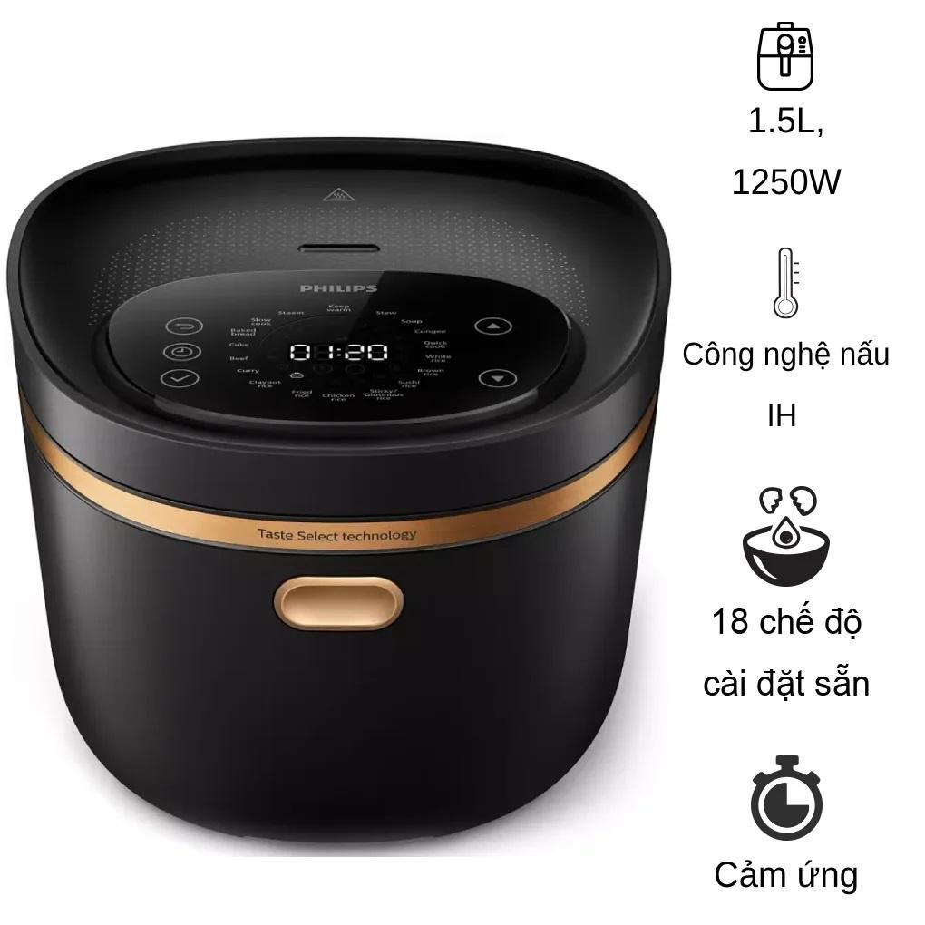 Nồi Cơm Cao Tần Điện Tử Philips HD4539/62, 1.5Lit-1250W, Hàng Chính Hãng