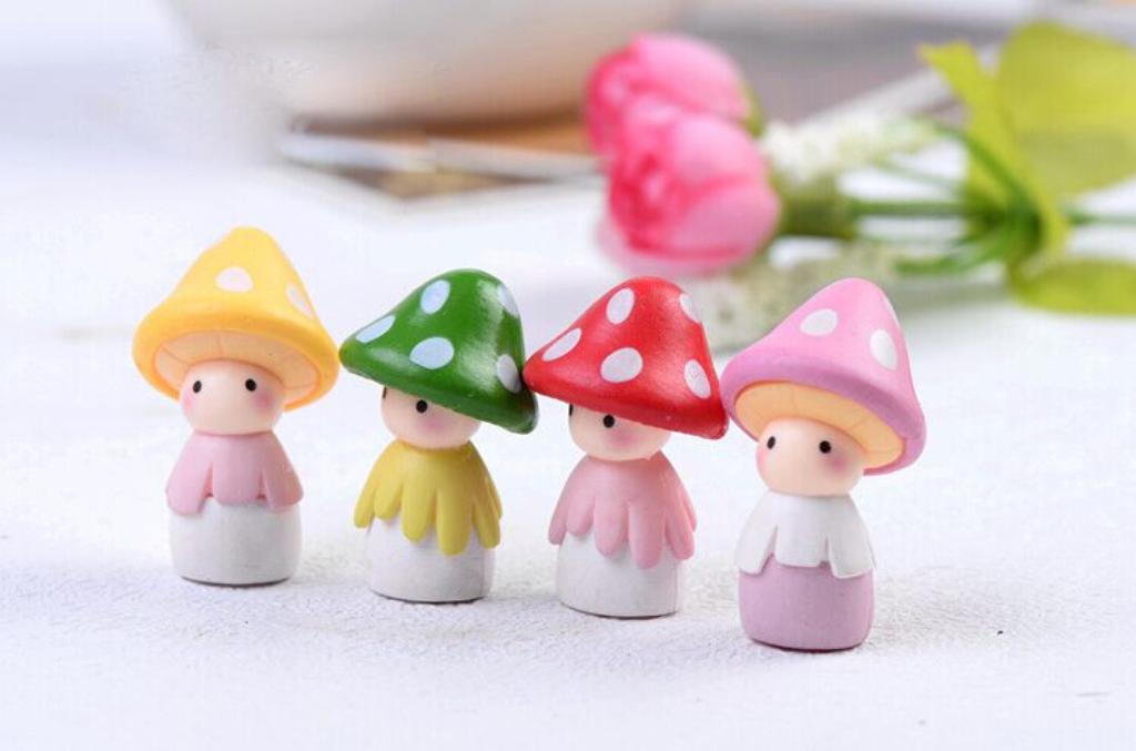 12pc Mushroom Miniature Garden Landscape Terrarium Figurine Bonsai DIY Craft