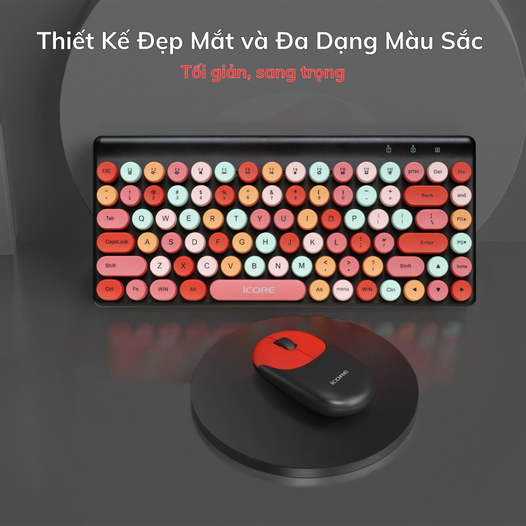 Bộ Bàn Phím Chuột Không Dây ICKM800 – HÀNG CHÍNH HÃNG