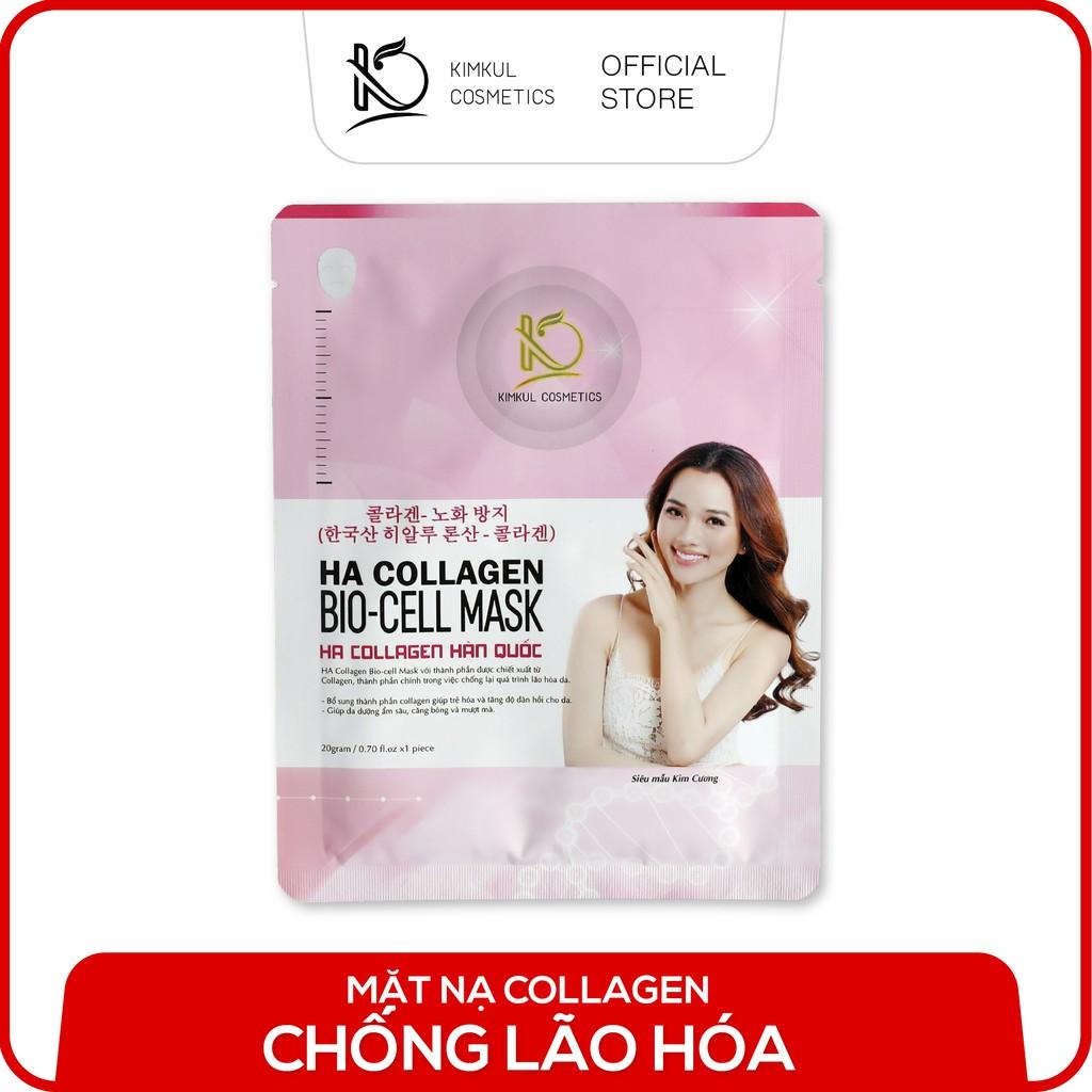Mặt nạ Collagen Hàn Quốc KimKul HA Collagen Bio-Cell Mask trắng da ngừa mụn chống lão hóa